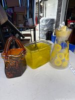 Group shot of all three glass pieces