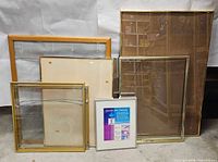 Front view of all six frames grouped together
