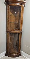 full view of corner curio cabinet