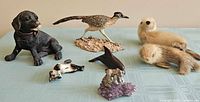 Group shot of all eight animal figurines