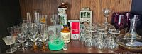 Shelf showing entire mixed glassware collection