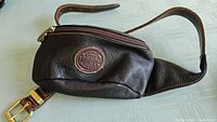 black leather Roots waist pack