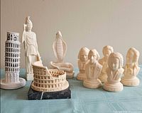 Group shot showing all resin items together