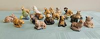 Group shot of all 18 Wade Whimsies figurines