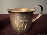 side view of Danish metal cup
