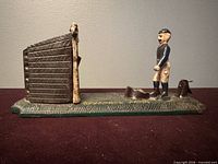 Full side view showing player, ball, goal and base
