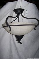 Ceiling light assembled, hanging view