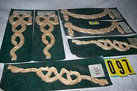 All six packaged wood onlays displayed