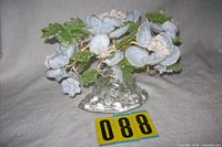 front view of entire glass floral arrangement