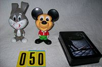 Front view of Bugs Bunny and Mickey Mouse Chatter Chums figures and DVD set