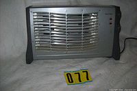 Front view of Patton space heater showing full exterior and grill