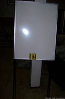 Front view of whiteboard on stand