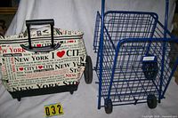 Utility cart and roller bag side by side
