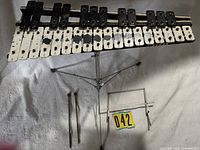 Full view of CB700 xylophone on stand with mallets and music holder