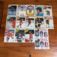 Full layout of 15 1977-78 O-Pee-Chee cards