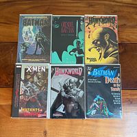 All six comics arranged in two rows