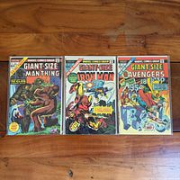 Front covers of all three bagged comics