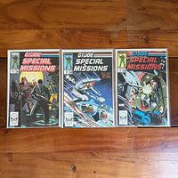 Front view of all three GI Joe Special Missions comics bagged and boarded
