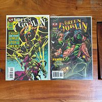 Both Green Goblin comic books side by side in sleeves