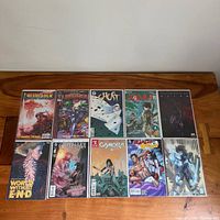 All ten comics laid out in two rows