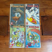 All four Donald Duck comics laid out