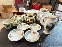 Full lot showing all ceramic pieces grouped together