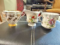 All three bone china pieces side by side