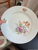 Top view showing floral design and plate condition