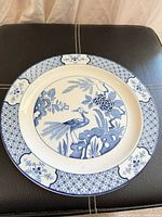 Front view of dinner plate showing full pattern