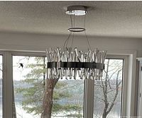 Pendant installed showing full fixture with window background