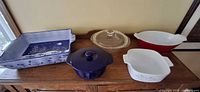 Group shot of all bakeware pieces on table
