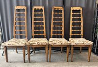 Front view of all four chairs aligned