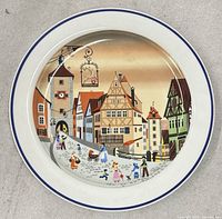 Front view of Rothenburg scene plate