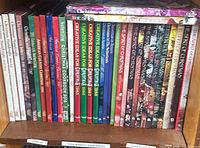 Full shelf of 34 holiday books