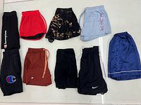 All nine pairs arranged to show variety, logos and colors