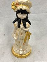 Front view of vintage Holland Mold girl figurine