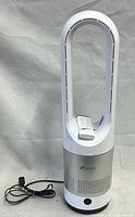 Full view of Zicooler bladeless tower fan with attached power cord