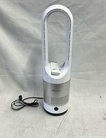 Front view of Zicooler bladeless tower fan with power cord