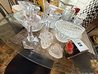 Group view showing majority of crystal and glass pieces
