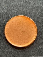 Obverse side of unstruck copper planchet