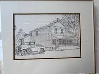 Full view of framed print showing entire composition and frame