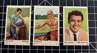 Group shot of three Serie U movie star cards