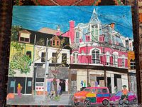 Front view of entire painting showing Queen St. scene