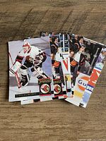 Stack of Ottawa Senators Donruss cards, front card Craig Billington, others fanned behind