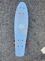 top view of blue plastic deck