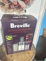 Front of retail box showing Breville branding and product image