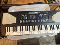 Full view of Techno-Beat keyboard showing 54 keys and speakers