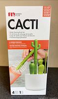 Front of sealed Fin Babies Plus Cacti brush set box