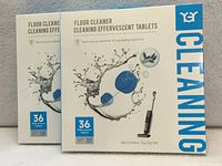 Front of two sealed boxes showing product name, tablet count, graphics