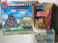 All three boxed craft kits grouped together